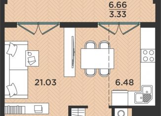 Квартира на продажу студия, 38.6 м2, Северодвинск, Крымская улица, с14