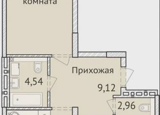 1-комнатная квартира на продажу, 69.9 м2, Новосибирск, улица Дуси Ковальчук, 248/1, ЖК Заельцовский