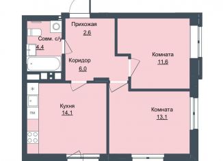 Продается 2-ком. квартира, 51.8 м2, Ижевск, Северо-Западный жилой район