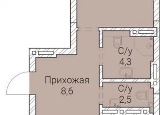 Продам однокомнатную квартиру, 67.3 м2, Новосибирск, Овражная улица, 2А, Заельцовский район