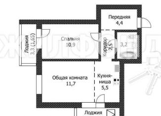 Продаю 2-ком. квартиру, 44.8 м2, Барнаул, Взлётная улица, 38, ЖК Кукурузник