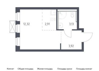 Продается квартира студия, 22.3 м2, деревня Мисайлово