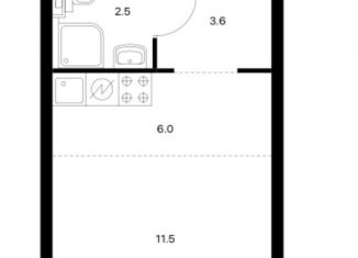 Продажа квартиры студии, 23.6 м2, Москва, ЖК Перовское 2, жилой комплекс Перовское 2, 1.2