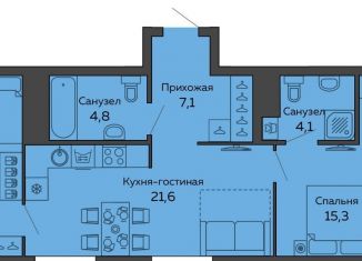 Продается 2-комнатная квартира, 70.5 м2, Екатеринбург, улица 8 Марта, 204, ЖК Botanika Green House