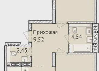Продается двухкомнатная квартира, 77.3 м2, Новосибирск, улица Дуси Ковальчук, 248/2, ЖК Заельцовский