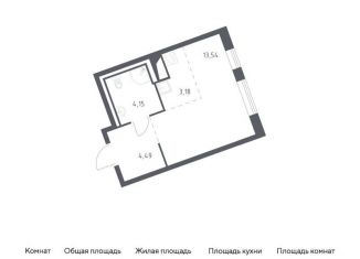 Квартира на продажу студия, 25.4 м2, деревня Лаголово, жилой комплекс Квартал Лаголово, 2