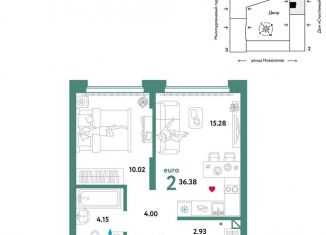 Продам 2-комнатную квартиру, 36.4 м2, Тюмень, улица Новосёлов, 92