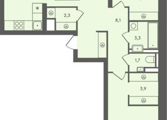 Продажа двухкомнатной квартиры, 87.7 м2, Курганская область