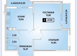 Продается двухкомнатная квартира, 68 м2, Краснодар, микрорайон Губернский, улица имени Героя Николая Шевелёва, 2