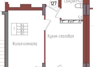 Продажа однокомнатной квартиры, 34.1 м2, Калининградская область