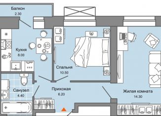 Продам 2-комнатную квартиру, 44 м2, Пермь, Дзержинский район