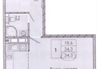 Продается однокомнатная квартира, 34.3 м2, Пензенская область, улица Яшиной, 4