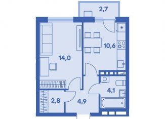 Продается 1-комнатная квартира, 37.2 м2, Пермь
