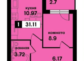 Продаю 1-комнатную квартиру, 31.1 м2, Владимирская область