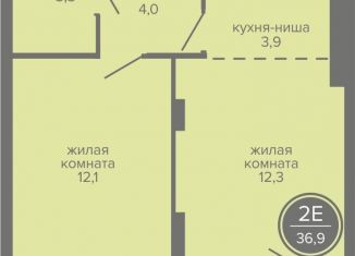Продаю двухкомнатную квартиру, 36.9 м2, Пермский край, шоссе Космонавтов, 309А