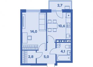 Продам 1-комнатную квартиру, 37.3 м2, Пермь, Индустриальный район