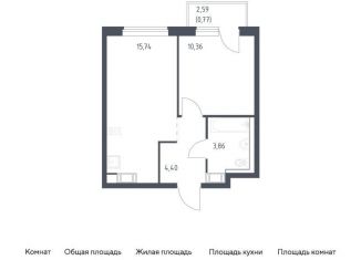 Продажа 1-ком. квартиры, 35.1 м2, Ленинградская область