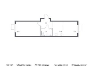 Продажа 1-комнатной квартиры, 48.4 м2, Московская область, жилой комплекс Горки Парк, 6.1
