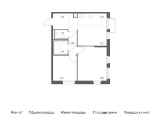Продажа двухкомнатной квартиры, 59 м2, Москва, метро Зябликово