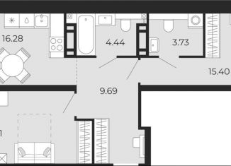Продам двухкомнатную квартиру, 64.4 м2, Тюмень