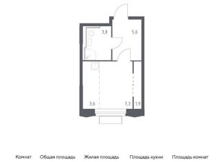 Продается квартира студия, 22.2 м2, Московская область, жилой комплекс Квартал Строгино, к1