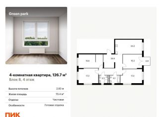 Продам 4-комнатную квартиру, 126.7 м2, Москва, Берёзовая аллея, 17к2, метро Ботанический сад