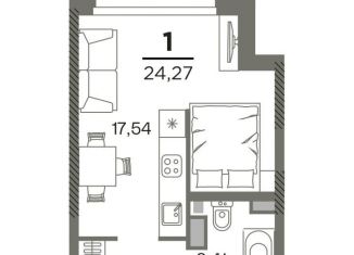 Продается однокомнатная квартира, 24.3 м2, Рязанская область