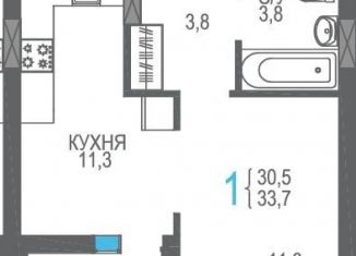 Продажа 1-комнатной квартиры, 33.7 м2, Феодосия