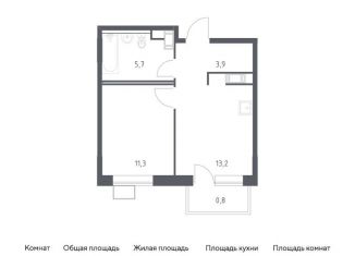 Продажа 1-комнатной квартиры, 34.9 м2, деревня Середнево, квартал № 23, 4-5