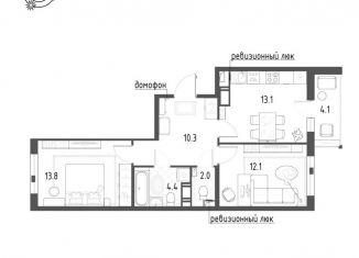 Продам 2-комнатную квартиру, 57.8 м2, Санкт-Петербург