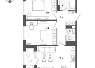 Продажа 2-комнатной квартиры, 57.2 м2, Санкт-Петербург, Измайловский бульвар, 11, Адмиралтейский район