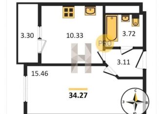 Продажа 1-комнатной квартиры, 34.3 м2, Колпино, ЖК Новое Колпино, Балканская дорога, 12к2