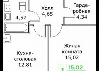 Продажа 1-комнатной квартиры, 41.4 м2, Московская область
