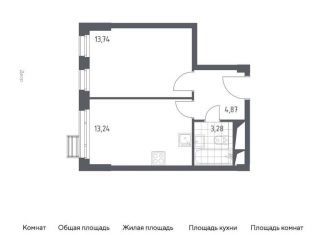 Продается 1-комнатная квартира, 35.1 м2, деревня Раздоры, жилой комплекс Спутник, к14, ЖК Спутник