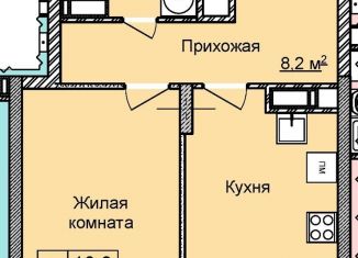 Продажа однокомнатной квартиры, 40.9 м2, Нижний Новгород, жилой комплекс Цветы-2, 10, ЖК Цветы-2