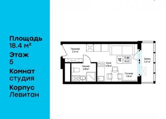 Продаю квартиру студию, 18.4 м2, деревня Сапроново, ЖК Эко Видное 2.0