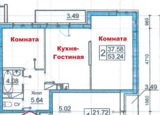 Продается двухкомнатная квартира, 53 м2, Волгоград, улица Гаря Хохолова, 4, ЖК Парк Европейский