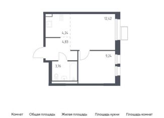 Продажа 1-комнатной квартиры, 34.5 м2, Московская область, жилой комплекс Квартал Ивакино, к3