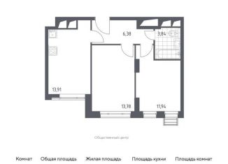 Продается двухкомнатная квартира, 49.9 м2, городской округ Красногорск, жилой комплекс Спутник, к15