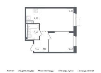 1-ком. квартира на продажу, 40.5 м2, Московская область, Центральная площадь