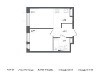Двухкомнатная квартира на продажу, 34.4 м2, городской округ Солнечногорск