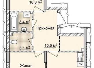 2-комнатная квартира на продажу, 65.4 м2, Нижний Новгород, жилой комплекс Цветы-2, 8