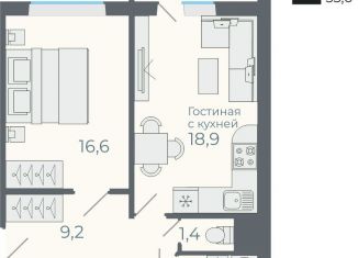 Продается двухкомнатная квартира, 51.4 м2, посёлок Садовый, Каспийская улица, с1