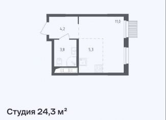 Продается квартира студия, 24.3 м2, Мытищи, 1-й Стрелковый переулок, 1, ЖК Мытищи Парк