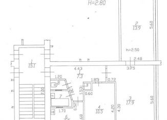 Продается трехкомнатная квартира, 59 м2, Краснодар, улица Гаврилова, 105, улица Гаврилова