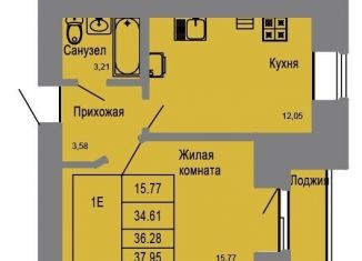 1-ком. квартира на продажу, 36.3 м2, Йошкар-Ола