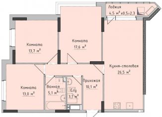 Продается 3-комнатная квартира, 88.6 м2, Ижевск, ЖК Холмогоровский
