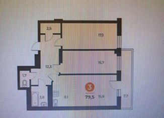 Продаю 3-комнатную квартиру, 79.5 м2, Ростов-на-Дону, проспект 40-летия Победы, 63/17с7, ЖК Сокол Град