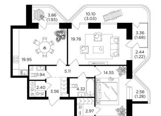 Продам двухкомнатную квартиру, 84 м2, Москва, ЖК Форивер, жилой комплекс Форивер, 2