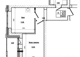 Продажа 1-комнатной квартиры, 36.1 м2, Новосибирск, ЖК На Шоссейной